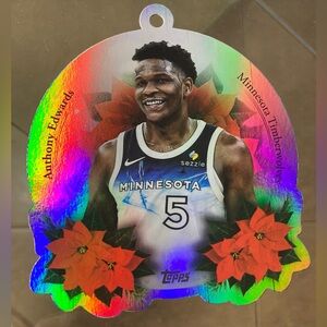 2025 Topps NBA Holiday Oversized Die-cut Ornament Anthony Edwards
